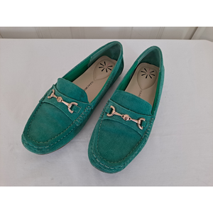 Isaac Mizrahi Live Teal Driving Moccasin